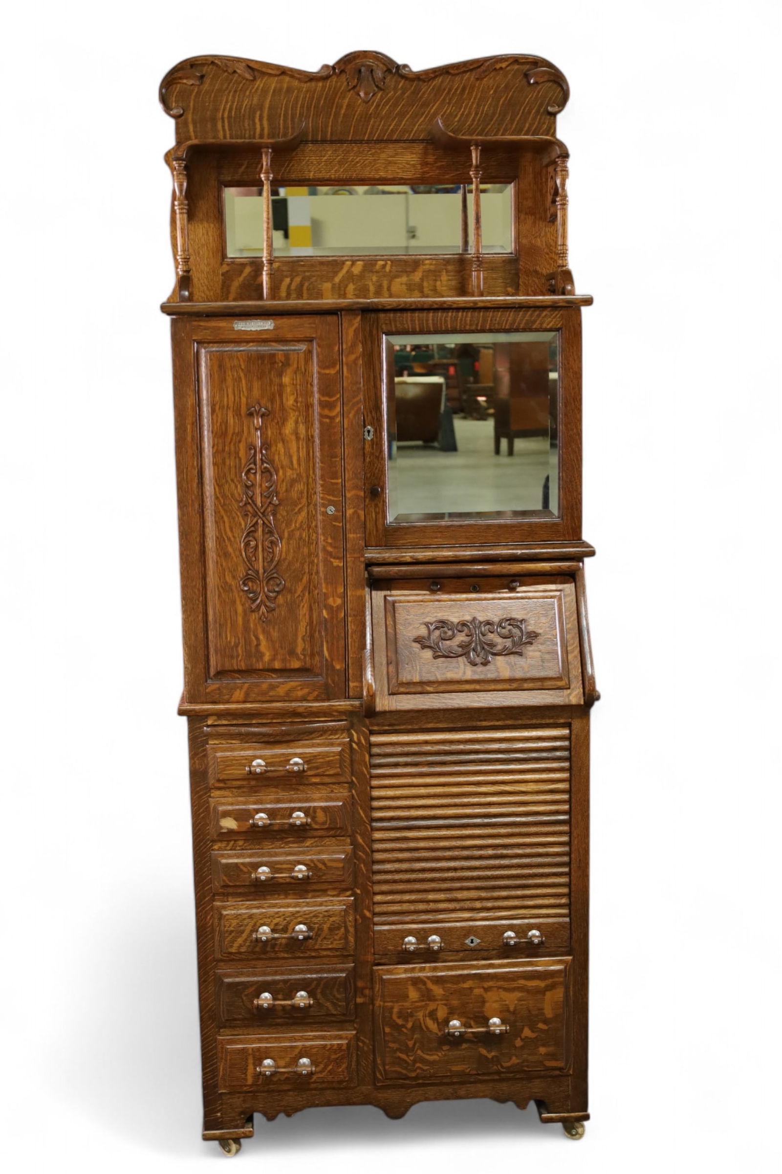 HARVARD AM. OAK DENTAL CABINET (1 of 5)