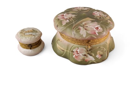 2 WAVECREST DRESSER JARS