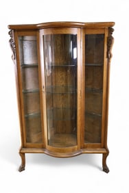 AMERICAN OAK CORNER CABINET