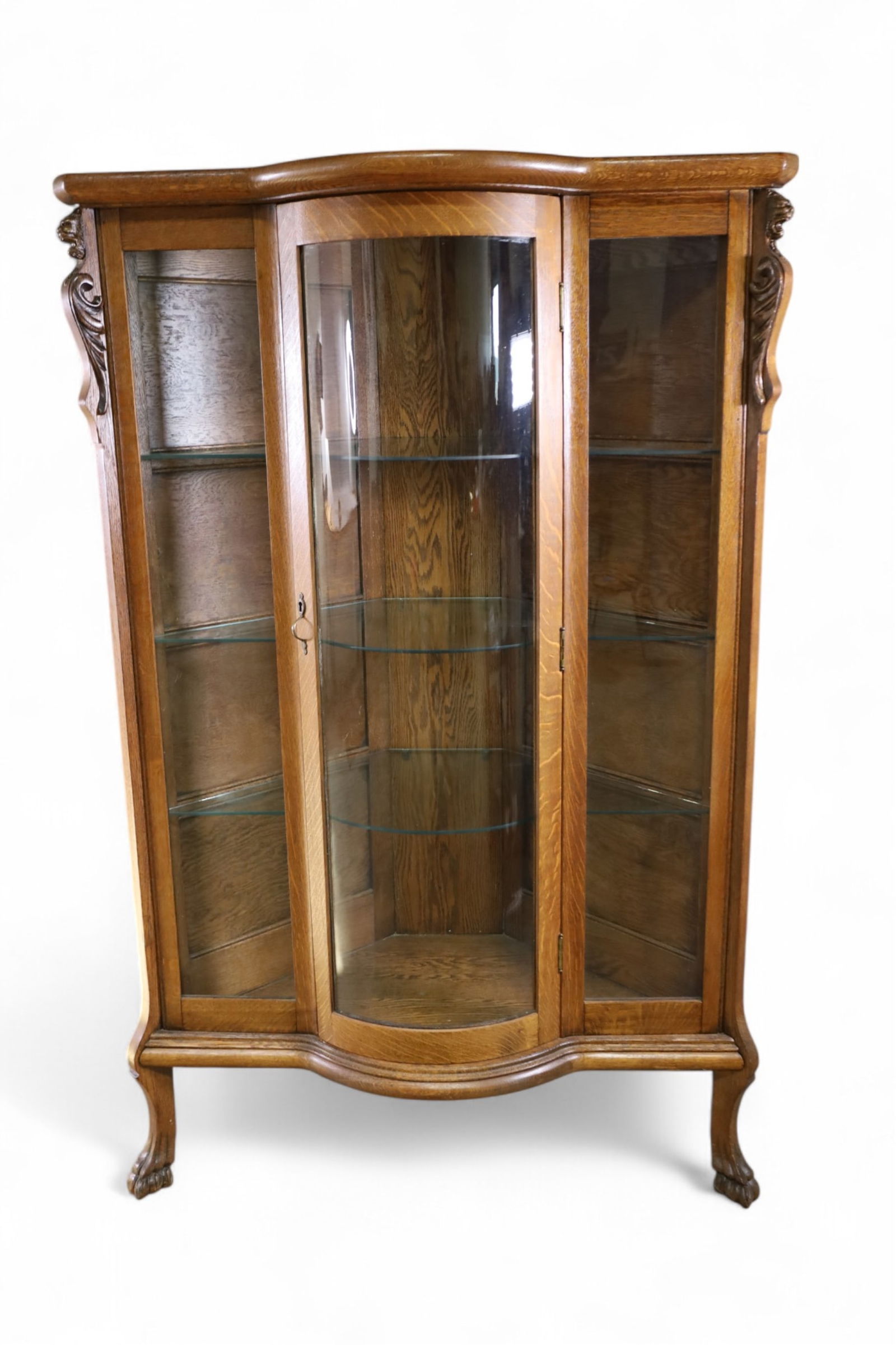 AMERICAN OAK CORNER CABINET (1 of 2)