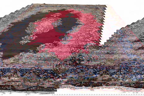 APPROX 11' 2" x 16' 8" HANDMADE WOOL RUG: LARGE ROOMSIZE HANDMADE WOOL RUG, THIS ITEM EXCEEDS SIZE OR WEIGHT LIMITATIONS FOR IN HOUSE SHIPPING, MUST BE PICKED UP IN HOUSE OR SHIPPED VIA 3rd PARTY SHIPPER.