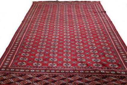 APPROX 7' 10" x 11' 7" HANDMADE WOOL RUG