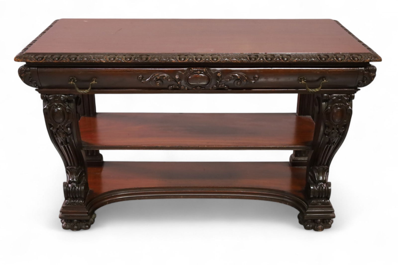 HORNER STYLE CARVED MAHOGANY SERVER (1 of 3)