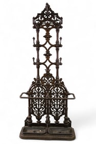 VICTORIAN CAST IRON HALLTREE