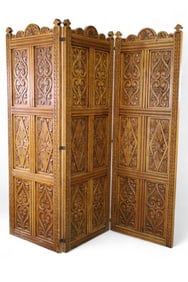 SPANISH STYLE OAK DRESSING SCREEN
