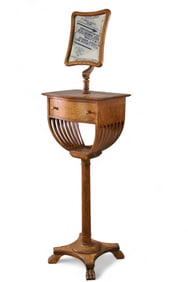 AMERICAN OAK SHAVING STAND