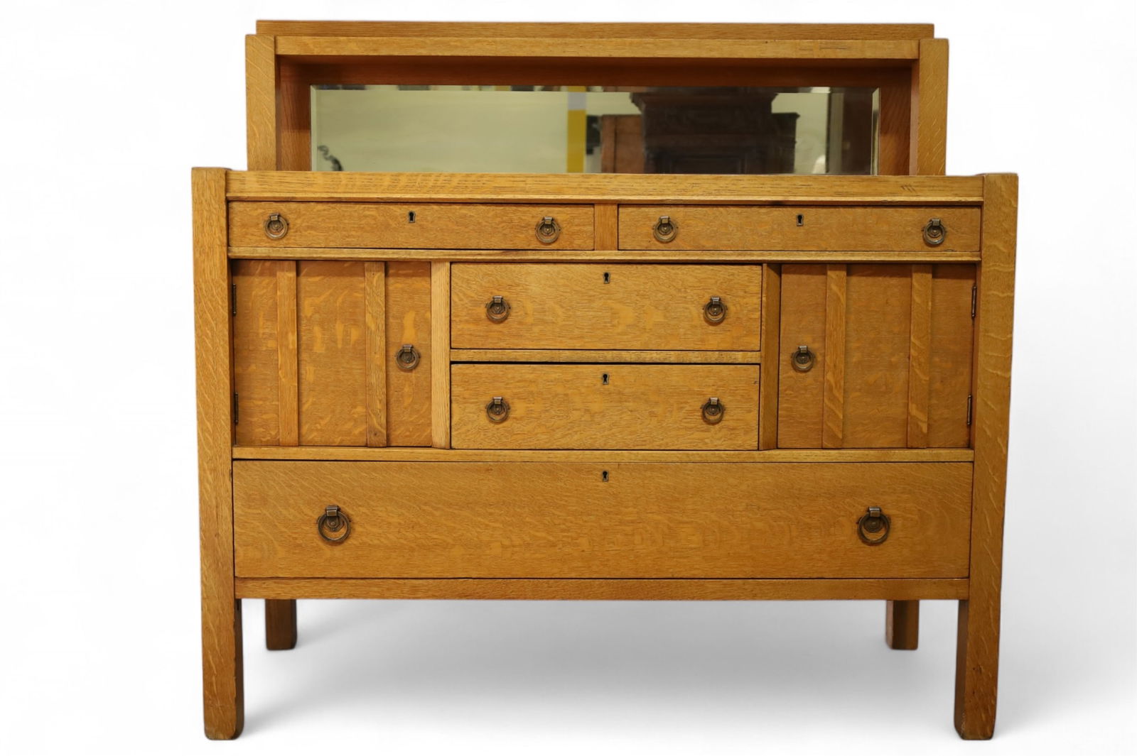 PECK AND HILLS MISSION OAK BUFFET (1 of 3)