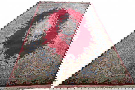 APPROX 5' 10" x 9' 2" HANDMADE WOOL RUG: HANDMADE PERSIAN WOOL RUG.