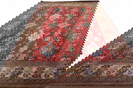 APPROX 8' x 11' HANDMADE WOOL RUG: HANDMADE WOOL RUG.