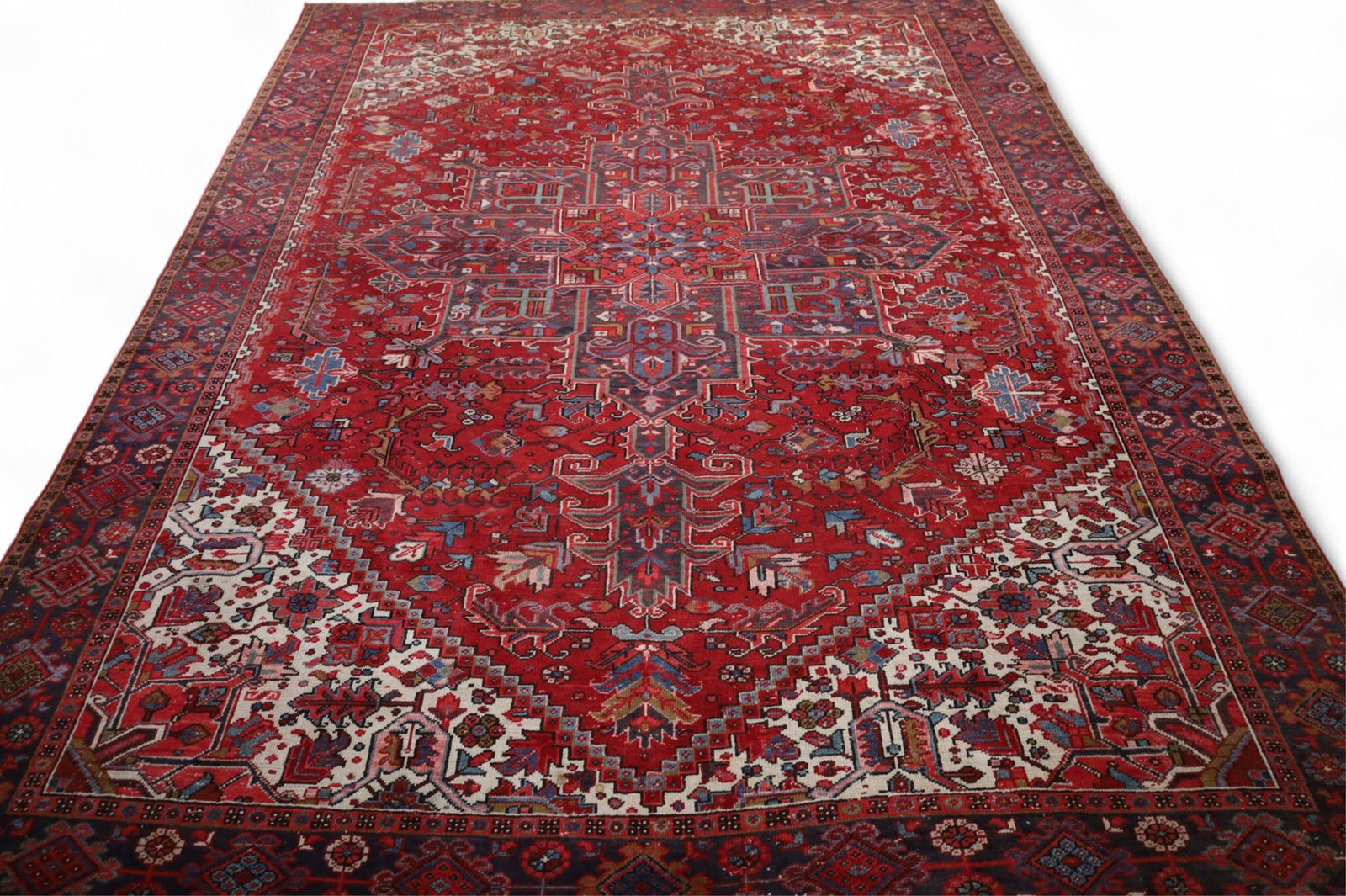 APPROX 12' 7" x 9' 8" HANDMADE WOOL RUG (1 of 6)