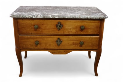 EARLY 19TH CENTURY FRENCH MARBLE TOP CHEST