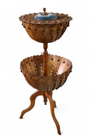 ANTIQUE UNUSUAL SEWING STAND