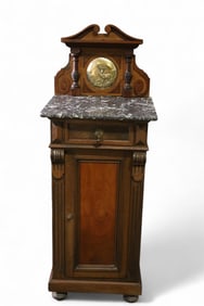 VICTORIAN NIGHTSTAND W/ DEER BACKSPLASH