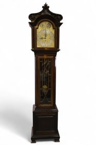 ANTIQUE 9 TUBE GRANDFATHER CLOCK
