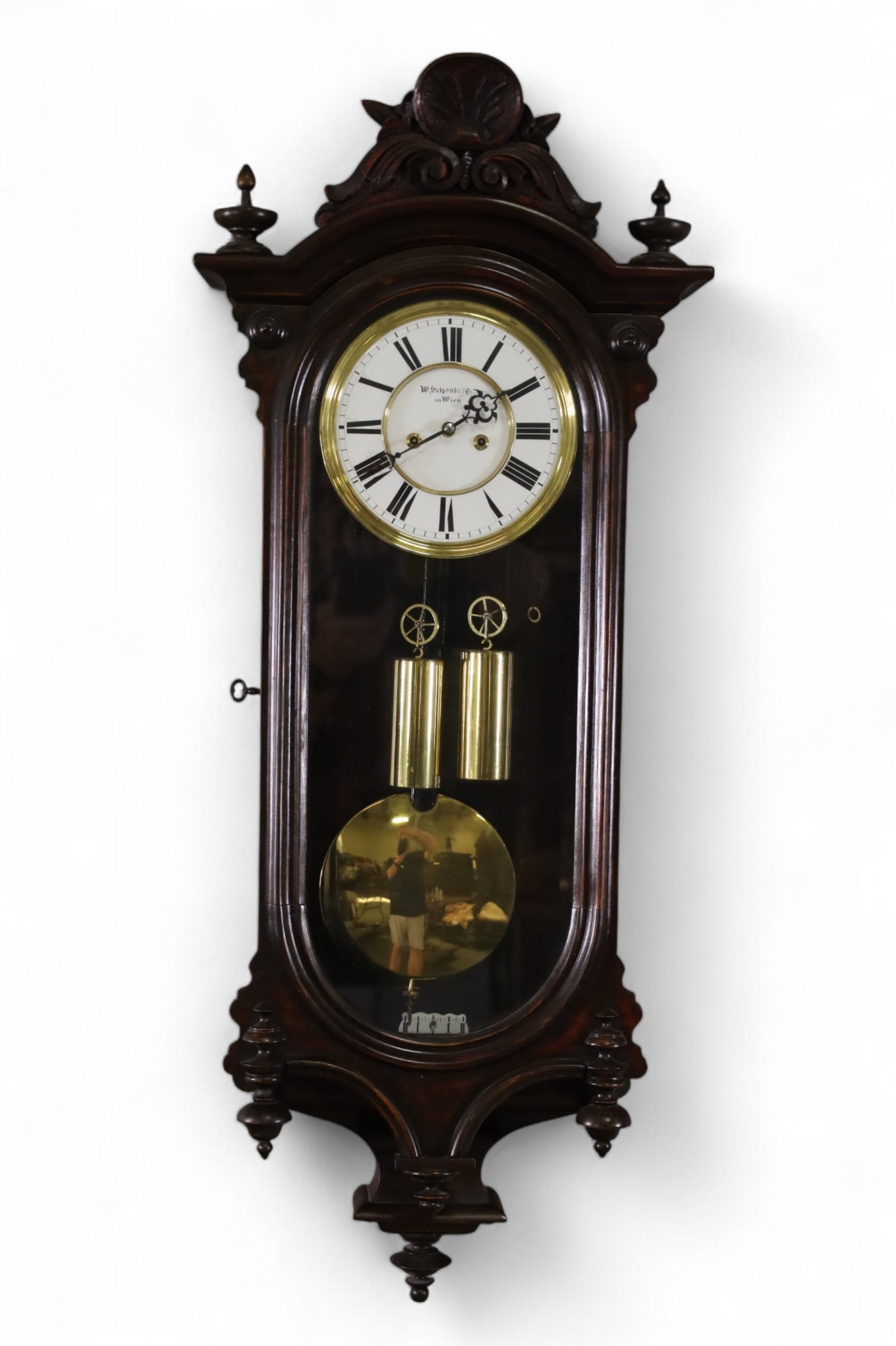 W. SCHONBERGER 2 WEIGHT REGULATOR CLOCK (1 of 4)