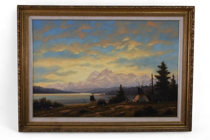 HEINIE HARTWIG "TAHOE TWILIGHT" OIL PAINTING