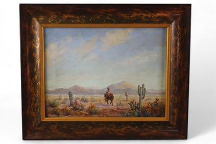 HERBERT SARTELL COWBOY OIL PAINTING