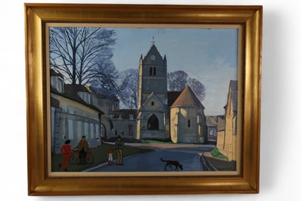 YVES DE SAINT FRONT OIL PAINTING