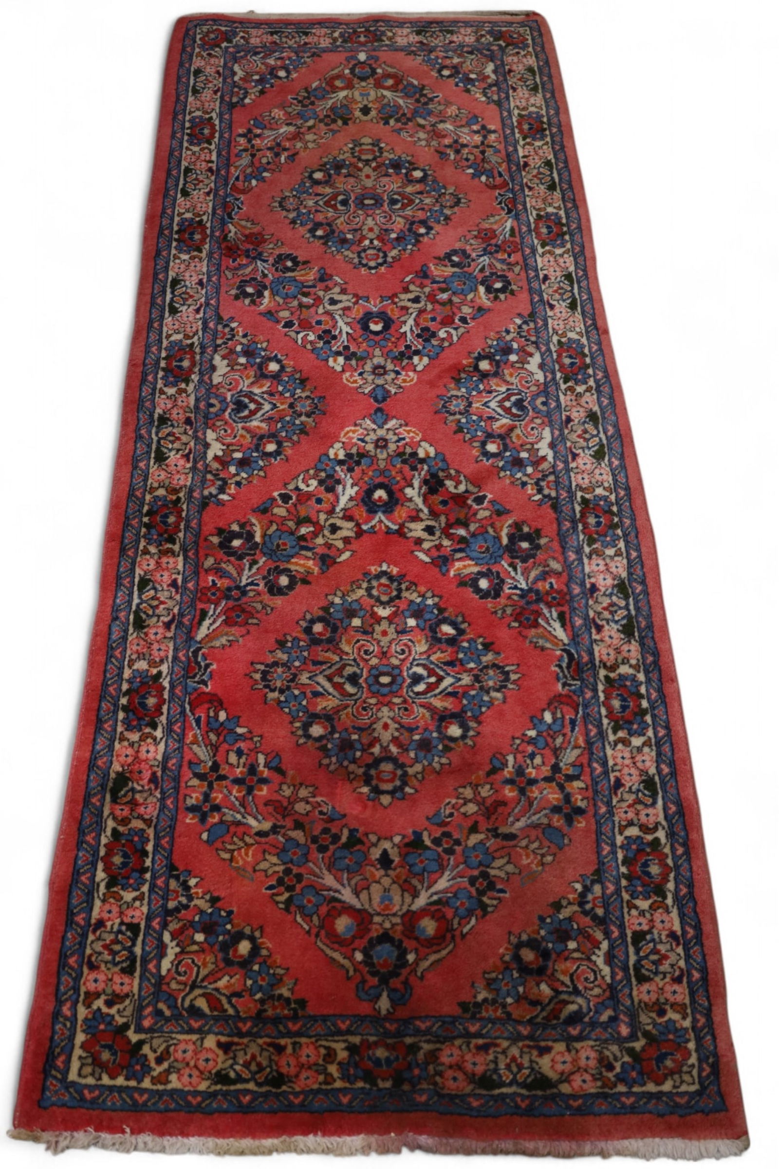 APPROX 7' 3" x 2' 11" HANDMADE WOOL RUG (1 of 5)