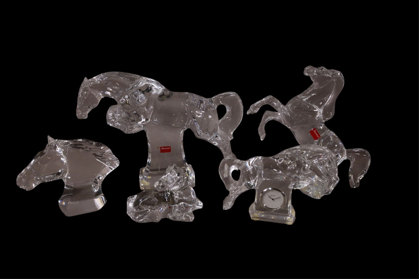 5 BACCARAT CRYSTAL HORSE FIGURES (1 of 4)