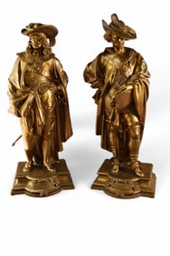 PAIR OF SPELTER FIGURES