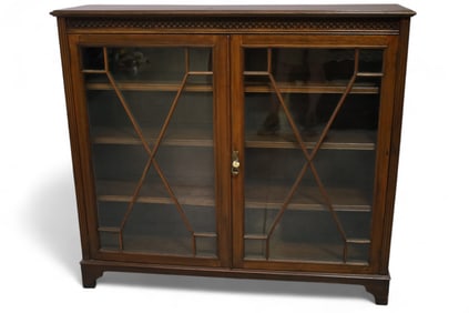 MAHOGANY 2 DOOR BOOKCASE
