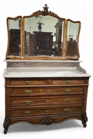 FRENCH MARBLE TOP WASHSTAND