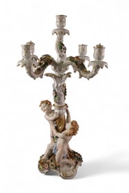 DRESDEN PUTTI DECORATED CANDELABRA