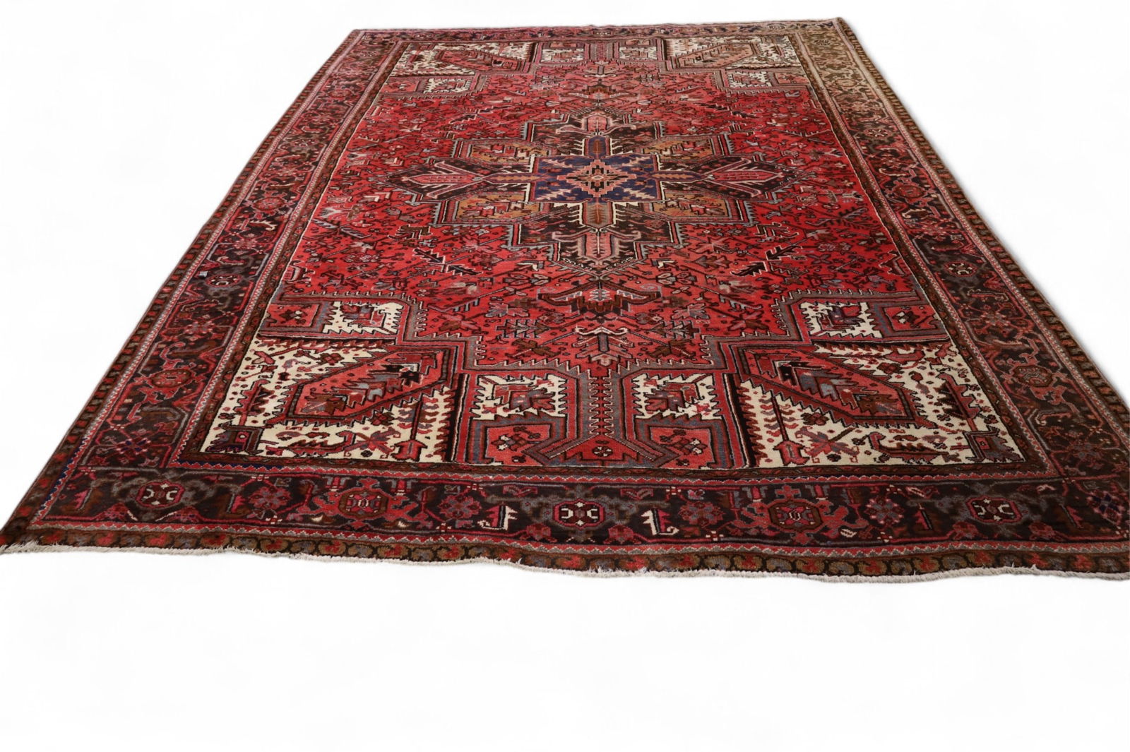 APPROX 12' 5" x 9' 6" HANDMADE WOOL RUG (1 of 3)