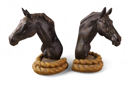 PAIR OF HORSE BOOKENDS