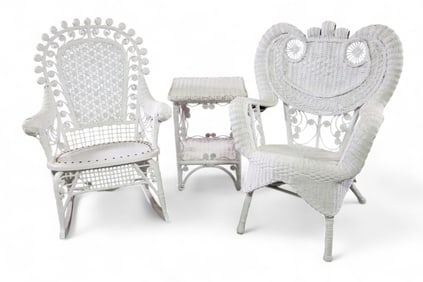 3 PIECES OF WICKER