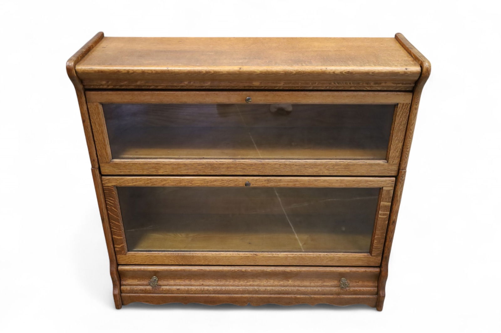 ANTIQUE TWO STACK LAWYERS BOOKCASE (1 of 3)