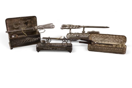 4 ANTIQUE CURLING IRONS