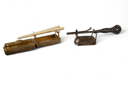 2 VICTORIAN CURLING IRONS