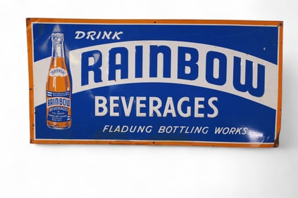 RAINBOW BEVERAGE TIN SIGN