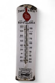 RED GOOSE SHOE PORCELAIN THERMOMETER