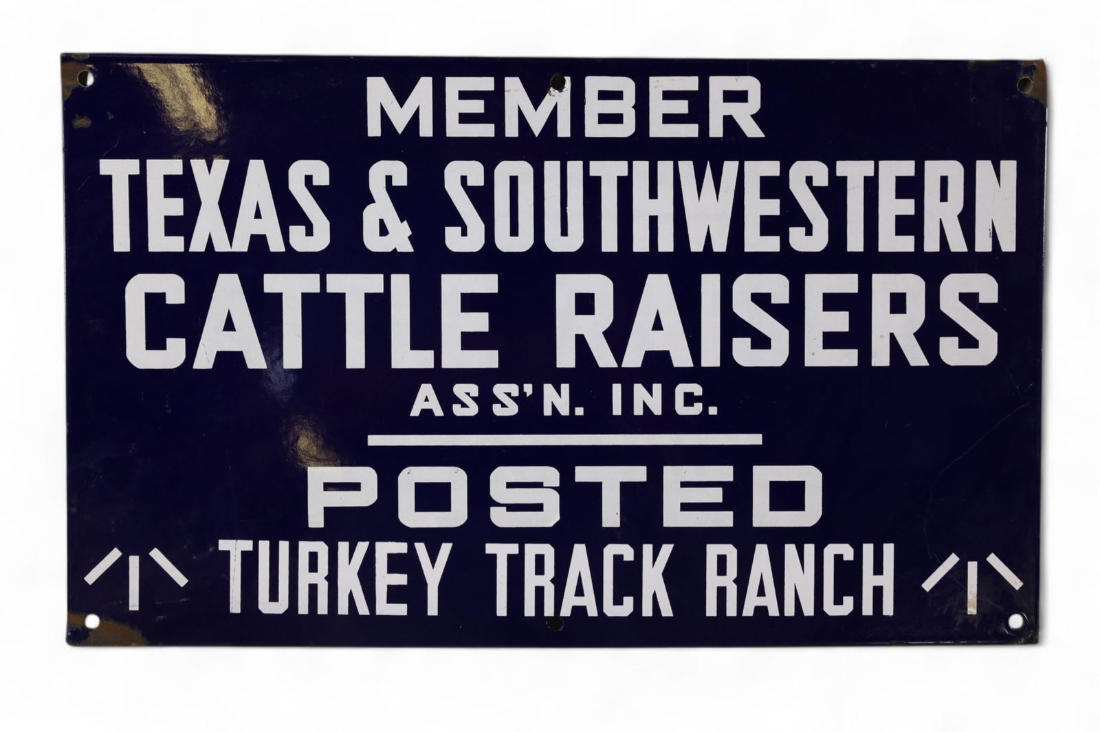 PORCELAIN CATTLE SIGN (1 of 3)