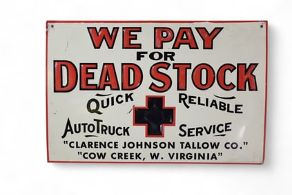 AUTO TRUCK SERVICE TIN SIGN