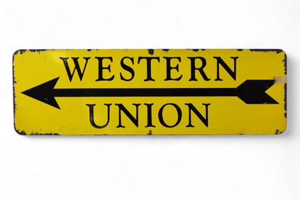 WESTERN UNION PORCELAIN SIGN