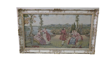 LARGE FRAMED TAPESTRY