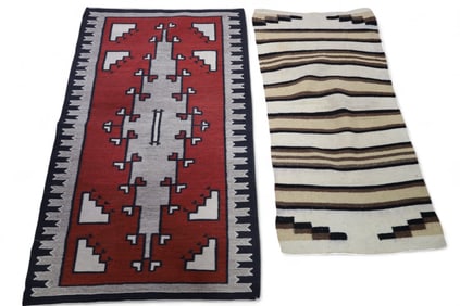 2 NATIVE AMERICAN STYLE RUGS