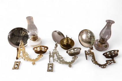 3 VICTORIAN BRACKET LAMPS