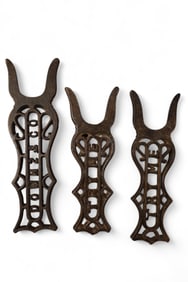 3 CAST IRON BOOT JACKS