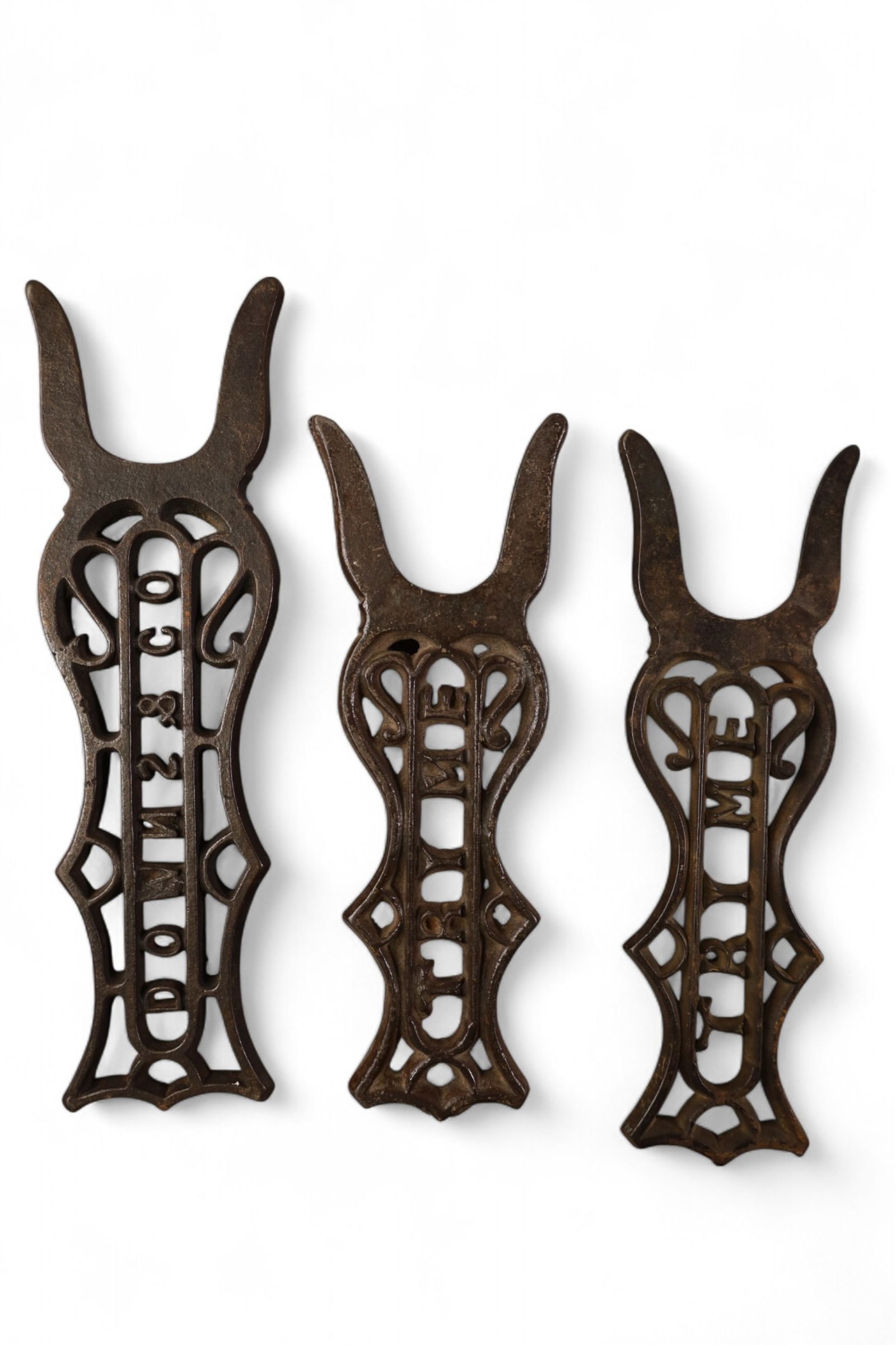 3 CAST IRON BOOT JACKS (1 of 3)