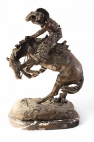 LARGE FREDERIC REMINGTON RECAST BRONZE