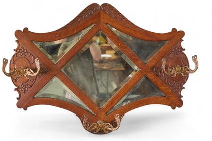 OAK HAT RACK