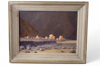 DESERT LANDSCAPE OIL PAINTING