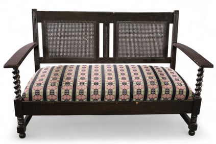 BARLEY TWIST OAK SETTEE