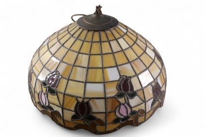 LEADED GLASS SHADE