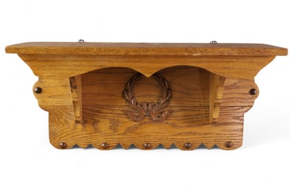 OAK CLOCK SHELF